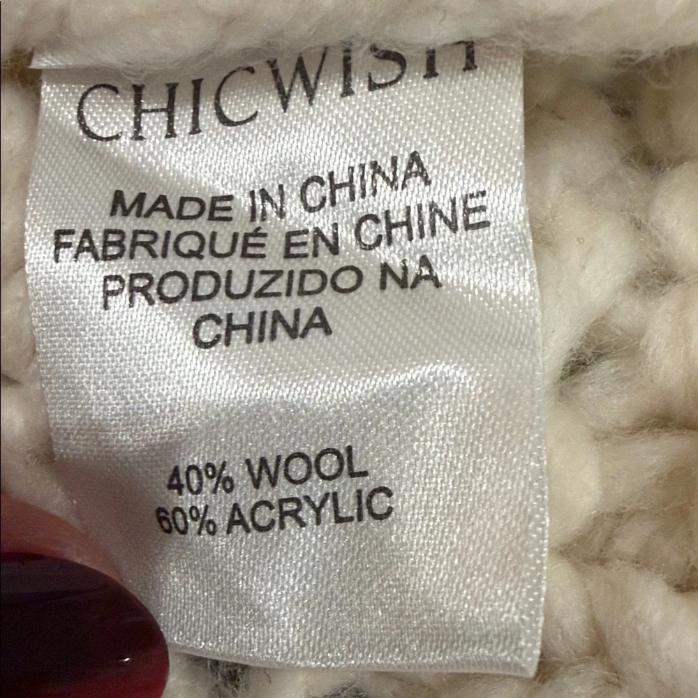 Chicwish Cream Textured Knit Cardigan - Picture 3 of 7